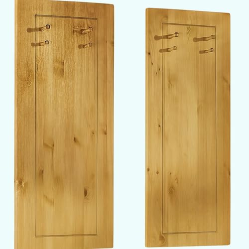 Wandgarderobe aus Kiefernholz im Landhausstil, 2er Set, Paneel | Landhausstil