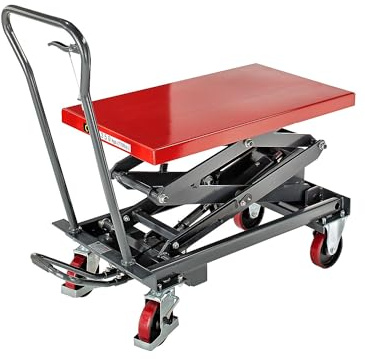 eurokraft Basic | Hub-Plattformwagen | Hubbereich 435 - 1500 mm, Tragfähigkeit 350 kg