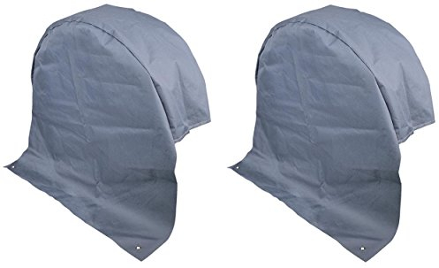 Unbekannt Radschutzhülle Wohnwagen Radabdeckung 2 x Reifenabdeckung Anhänger 14/15 mit 2 Ösen mit Ring