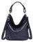 OBC Damen Tasche Shopper Hobo-Bag Henkeltasche Schultertasche Umhängetasche Handtasche Crossover CrossBag Damentasche Reisetasche Beuteltasche (Dunkelblau.)