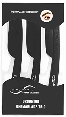 Joey Healy Grooming Dermablade Trio, Precision Eyebrow Shaper, Eyebrow Razors with Safety Closure