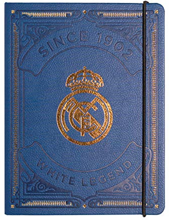 Grupo Erik Real Madrid Premium A5 Notebook | PU Bullet Journal | Notebooks A5 | Notepads A5 | A5 Notepad | Dotted Notebook A5 | Dotted Bullet Journal | Sketchbook A5
