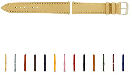 SELVA Uhrenarmband, 14-24 mm, Leder, zum Wechseln, Ersatzarmband für Smartwatch, Made in Germany