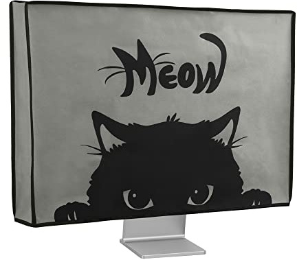kwmobile Housse écran ordinateur compatible avec 20-22 moniteur - Protection d'écran PC - gris-noir