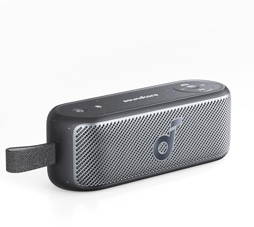 soundcore Motion 100 Bluetooth Speaker, Portable Speaker with Wireless Hi-Res, 2 Full Range Drivers for Stereo Sound, Customizable EQ, Punchy Bass, IPX7, Ultra-Portable Design for Outdoor Use
