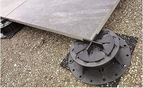 Heavy Duty Adjustable Pedestal Ceramic Stone Concrete Tiles -Outdoor Tiles-Basic for Patio (10 Pack) (82mm-134mm) Supports 1500kg
