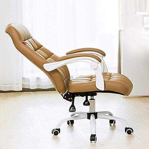 Schreibtischstuhl, Chefsessel, Computerstuhl, Bürostuhl mit Armlehne, PU-Leder, Liftsessel, ergonomisch, hohe Rückenlehne, schwarz, verstellbarer Sessel, Kippsperrfunktion, Drehsessel Chaser of Light