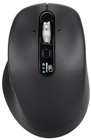 INFINMIND Souris sans Fil, Multi-Appareils Bluetooth, récepteur USB 2,4G et Double Bluetooth, molette de Navigation 4 Directions silencieuse pour Ordinateur, Portable, PC, MacBook, iPad(Noir)