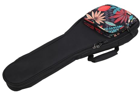 Focket Zaino per Ukulele, Comoda Maniglia, Borsa per Ukulele in Spugna Spessa 10 Mm per Strumenti a Corda (21 pollici)