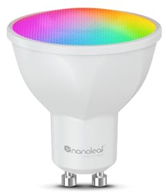 Nanoleaf GU10 Matt Smart LED Light Bulb – 12 Dimmable RGBCW Bulbs, Screen Synchronization, 16 Million Colors, 400 Lumens, WiFi App/Voice Control (Alexa, Apple)
