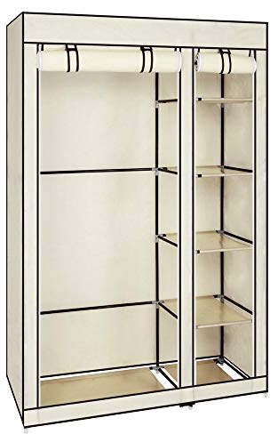 TactFire Kleiderschrank, Stoffschrank,Kleiderstange 110x45 x175cm Beige