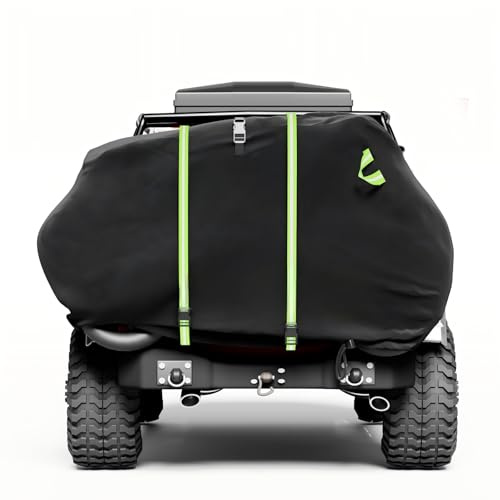 Rouzin Fahrradabdeckung für Transport von 2 Fahrräder, 600D Heavy Duty Fahrradhülle Heckträger Wasserdicht mit Reflektionsstreifen, Fahrradträger Abdeckung 210 x 110 x 120cm