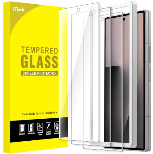 JETech Främre Skärmskydd för Samsung Galaxy Z Fold 7 2025, Härdat Glasfilm med Enkelt Installationsverktyg, Fodral Vänlig, HD Klar, 3-Pack