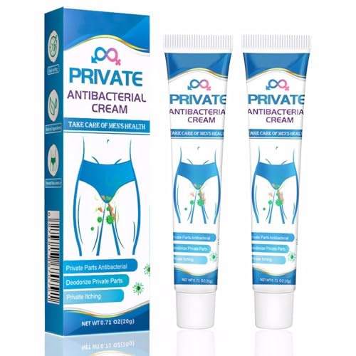 Men’s Intimate Antibacterial & Antifungal Cream - Quick Itch Relief Relieve Chapped Feeling,Antibacterial & Deodorant,Soothing External Cream for Relieve Itching (2Pcs)