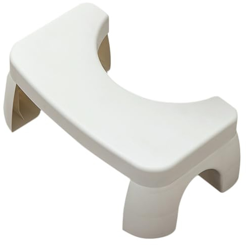 Sgabello Wc in Plastica Bianco, Sgabello Bagno Casa | Nonslip Step Stool, Uso Domestico, Formato Compatto per Ambiente Bagno