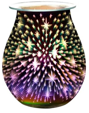 STOBAZA Diffuseur D’arômes 3d En Verre Avec Éclairage Multicolore, Lampe à Parfum Électrique Ac220, Support D’aromathérapie Pour Maison Et Chambre, Décoration Élégante Et Présent