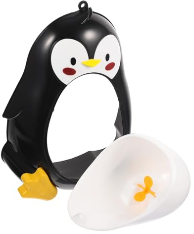 HIAKDOFT Orinatoio Pinguino per Bambini Ventose Robuste, Vasino da Allenamento da Parete, Serbatoio Rimovibile Facile da Pulire, per Uso Domestico e Bagno, Supporto per Bambini in Piedi