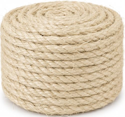 Abio Sisalseil 10mm 20m – Naturfaser-Kordel für Haushalt, Basteln, Verpacken und Dekoration – robust, griffig und vielseitig