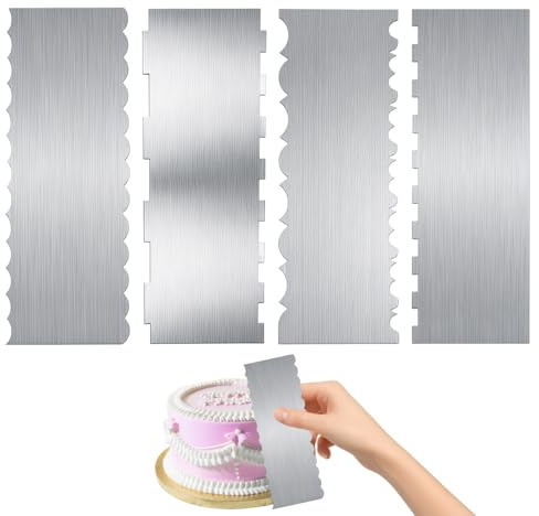4 Piezas Juego Espátulas de Acero Inoxidable, Espátulas para Decoración