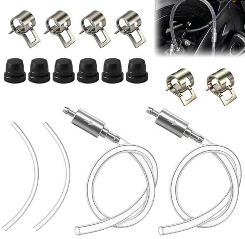 2 Sets Brake Bleeding Kit,Universal One-Way Brake Bleeder Hose Kit
