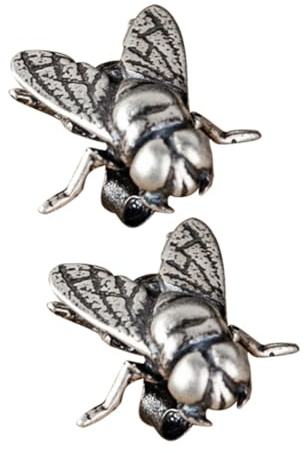 HAPINARY Boucles d'oreilles décoratives pour femmes forme mouche en argent S925 style punk résistantes à l'oxydation pour cérémonies et occasions spéciales