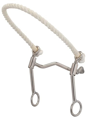 Weaver Leather Weaver Equine Stop & Turn Hackamore with Rope Noseband, Bit di Cavallo Unisex, Acciaio Inox, 5 pollici-13 cm