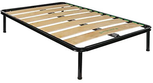 Comprarredo Rete a doghe larghe una piazza e mezza 120x190 ortopedica e robusta, con telaio in metallo per letto una piazza e mezza