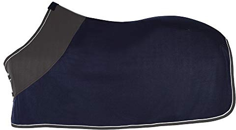 PFIFF 100983 Polarfleecedecke Fleecedecke Pferdedecke Abschwitzdecke, Blau/Grau, 155