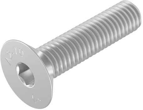SECCARO Senkschraube M12 x 50 mm, Edelstahl V2A VA A2, DIN 7991 / ISO 10642, Innensechskant, 20 Stück