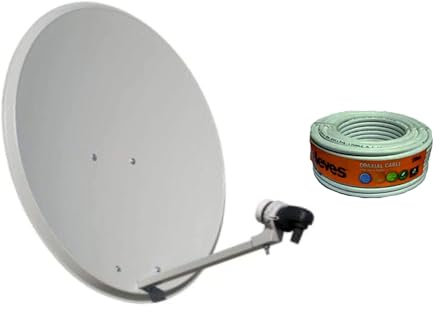 Kit Antena PARABOLICA 60cm Marca Tecnovoz+ Rollo 20m TELEVES + LNB Illusion
