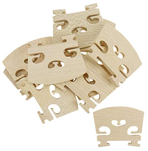 Xiaoyztan 10 Pcs Maple 3/4 Violin Bridge Cut to Fit Violin Parts