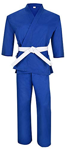 MACS Karate gi Martial Arts Elastic Drawstring Karate Uniform For Kids & Adult Lightweight Student Gi with Free Belt 000 (3'5-3'8/35 lbs)