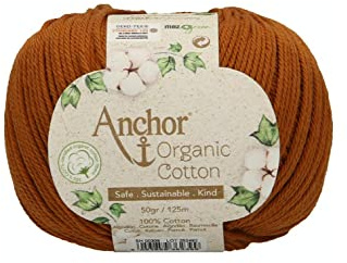 Anchor Organic Cotton, 50G, Stärke: 4, Aufmachung: 125M caramel brown Häkelgarne