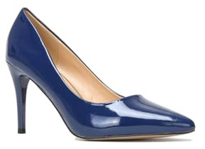 La Modeuse - Varnish-pumps med en stilettklack, Färg: blå, 37 EU