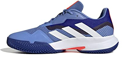 Adidas Herren CourtJam Control Clay Tennis Shoes, Blue Fusion/Cloud White/Lucid Blue, 44 2/3 EU