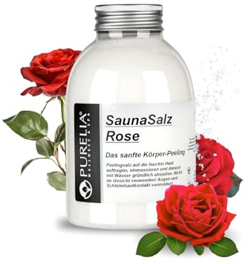 PURELIA Sauna Salz Rose 650g Peelingsalz Sauna Salz Peeling Körperpeeling