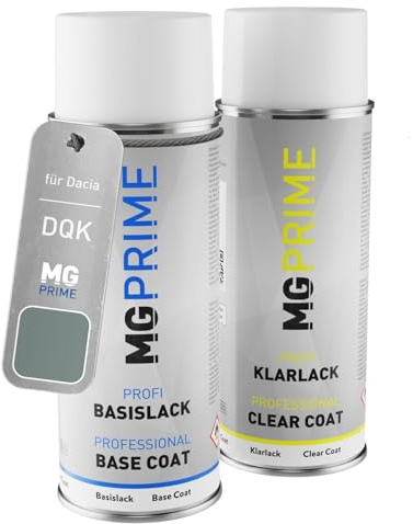MG PRIME Autolack Set Spraydose für Dacia DQK Vert Cedre + Klarlack | Set aus Basislack + Klarlack, Sprühdosen 400ml
