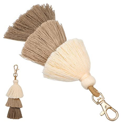 CORHAD Tassel Charm Für Taschen Handgemachte Mehrlagige Quasten-anhänger Für Schlüssel Und Geldbörsen Boho-Stil Deko Für Handtaschen Und Mobiltelefone