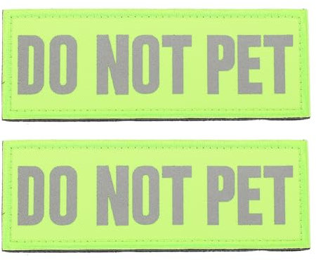 Amosfun 2st Dienst Hunde Aufkleber Welpengeschirr Reflektierender Aufnäher Service Hund Hundehalfter-Patches Weste-Patch Nicht Streicheln Diensthundebedarf Klebeflicken Für Diensthunde