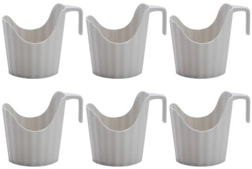 STOBAZA Anti-Scalding Cup Holder with Handle Disposable Paper Cup Sleeve 3.54 Inch Heat Resistant Holder for Hot Drinks Home Office Party 6 Pack