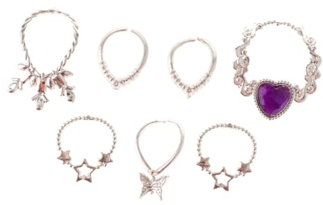 rockible 1/6 Scale Figure Halskette Set Schmuck Set Miniatur Halskette Kits für Wohnzimmer, lila