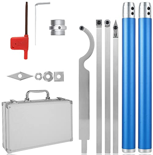 Drechselbank-Werkzeug-Set, ergonomisches Drechselmeißel-Set, Diamantform, rund, quadratisch, Hartmetalleinsatz, Drechselwerkzeug, Holzbearbeitungswerkzeug für Schreiner, Handwerker, Heimwerker
