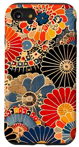 Motif japonais classique imprimé sur bois Coque pour iPhone SE (2020) / 7 / 8