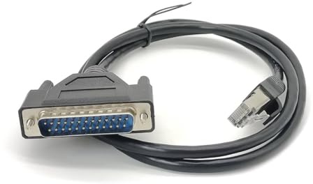 Câble adaptateur DB25 mâle vers RJ45 mâle Ethernet modem 1 m