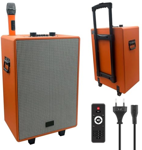 MAKA Cassa Bluetooth Potente con Microfono, Cassa Bluetooth Portatile con Batteria 3600 mAh, USB | AUX | MICRO-SD, Altoparlante Woofer da 12 (30 cm) Grande 280W con Telecomando