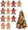12 Stück Weihnachtsbaumschmuck,LebkuchenmäNnchen,Weihnachtsbaum Deko,Christbaumschmuck Lebkuchen,Weihnachten Baumschmuck Christmas,Weihnachtsschmuck Lebkuchenmann Decoration,Anhänger Aufhängen