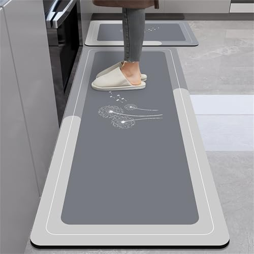 Highdi Tappeto Cucina Antiscivolo Lavabile Moderno Squisito Tappeto Passatoia Cucina Tappeto da Cucina Lungo Tappeti Runner Tappeto Corridoio per Ingresso Soggiorno Bagno (40x200cm,Tarassaco 2)