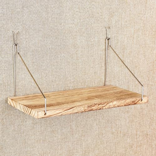 Mensola da parete in tessuto con ganci per decorazione da lavoro, 30 cm, in legno, con ganci, accessori per scrivania per donne e uomini