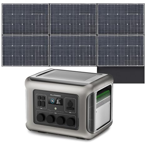 ALLPOWERS R2500 Estación de Energía Portátil 2500W/2016Wh panel solar 600W | 4 Salidas AC 2500W(4000W Pico) Carga 0-100% en 1H, Generador Solar Para Camping Hogar Emergencias y Autocaravanas