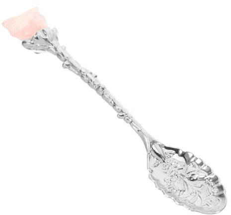 Cabilock Cucchiaio Retrò Cucchiaio Intarsiato Di Guarnizione Antico Di Pietra Grezza Colorato Da Caffè Espresso Intagliato